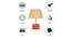 Koda Gold Cotton Shade Table Lamp With Brown Mango Wood Base (Wooden & Gold) by Urban Ladder - Cross View Design 1 - 531887