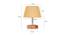 Amilcare Gold Cotton Shade Table Lamp With Brown Mango Wood Base (Wooden & Gold) by Urban Ladder - Design 1 Dimension - 531903