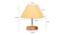 Gionna Gold Cotton Shade Table Lamp With Brown Mango Wood Base (Wooden & Gold) by Urban Ladder - Design 1 Dimension - 531906