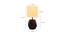 Avery Gold Cotton Shade Table Lamp With Brown Mango Wood Base (Brown & Gold) by Urban Ladder - Design 1 Dimension - 531914