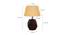 Alaina Gold Cotton Shade Table Lamp With Brown Mango Wood Base (Brown & Gold) by Urban Ladder - Design 1 Dimension - 531915
