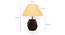 Ayla Gold Cotton Shade Table Lamp With Brown Mango Wood Base (Brown & Gold) by Urban Ladder - Design 1 Dimension - 531916
