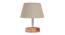 Cianna Grey Cotton Shade Table Lamp With Brown Mango Wood Base (Wooden & Grey) by Urban Ladder - Front View Design 1 - 531952