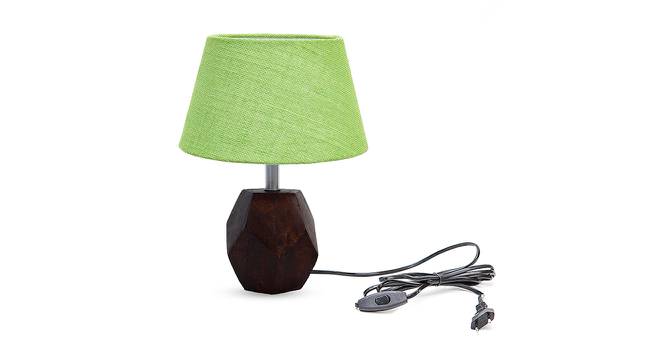 Quinn Light Green Jute Shade Table Lamp With Brown Mango Wood Base (Brown & Light Green) by Urban Ladder - Front View Design 1 - 531964