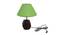 Amara Light Green Jute Shade Table Lamp With Brown Mango Wood Base (Brown & Light Green) by Urban Ladder - Front View Design 1 - 531966