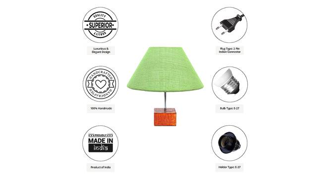 Bosco Light Green Jute Shade Table Lamp With Brown Mango Wood Base (Wooden & Light Green) by Urban Ladder - Cross View Design 1 - 531982