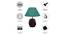 Ava Dark Green Jute Shade Table Lamp With Brown Mango Wood Base (Brown & Dark Green) by Urban Ladder - Cross View Design 1 - 531989