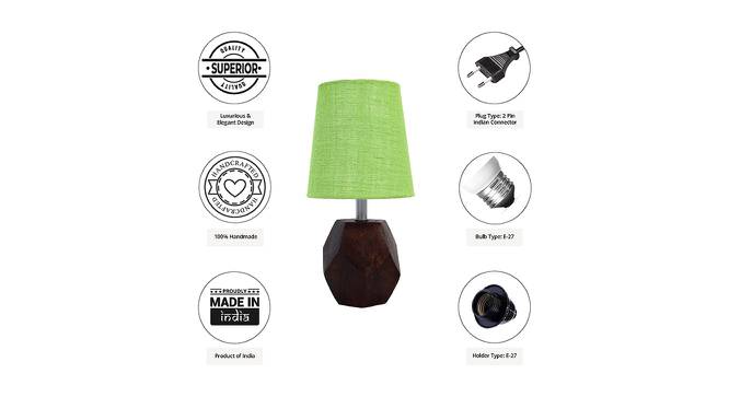 Mya Light Green Jute Shade Table Lamp With Brown Mango Wood Base (Brown & Light Green) by Urban Ladder - Cross View Design 1 - 531992