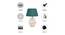 Chloe Dark Green Jute Shade Table Lamp With Wooden White Mango Wood Base (Wooden White & Dark Green) by Urban Ladder - Cross View Design 1 - 531995