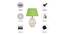 Zayne Light Green Jute Shade Table Lamp With Wooden White Mango Wood Base (Wooden White & Light Green) by Urban Ladder - Cross View Design 1 - 531996