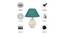 Killian Dark Green Jute Shade Table Lamp With Wooden White Mango Wood Base (Wooden White & Dark Green) by Urban Ladder - Cross View Design 1 - 531997