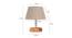 Cianna Grey Cotton Shade Table Lamp With Brown Mango Wood Base (Wooden & Grey) by Urban Ladder - Design 1 Dimension - 532001
