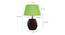 Quinn Light Green Jute Shade Table Lamp With Brown Mango Wood Base (Brown & Light Green) by Urban Ladder - Design 1 Dimension - 532023