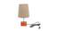 Tucker Grey Cotton Shade Table Lamp With Brown Mango Wood Base (Wooden & Grey) by Urban Ladder - Front View Design 1 - 532062