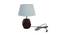 Riley Grey Cotton Shade Table Lamp With Brown Mango Wood Base (Brown & Grey) by Urban Ladder - Front View Design 1 - 532065