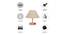 Andaro Grey Cotton Shade Table Lamp With Brown Mango Wood Base (Wooden & Grey) by Urban Ladder - Cross View Design 1 - 532077