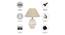 Chana Grey Cotton Shade Table Lamp With Wooden White Mango Wood Base (Wooden White & Grey) by Urban Ladder - Cross View Design 1 - 532100