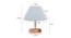 Guida Grey Cotton Shade Table Lamp With Brown Mango Wood Base (Wooden & Grey) by Urban Ladder - Design 1 Dimension - 532103