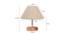 Andaro Grey Cotton Shade Table Lamp With Brown Mango Wood Base (Wooden & Grey) by Urban Ladder - Design 1 Dimension - 532106