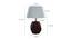 Riley Grey Cotton Shade Table Lamp With Brown Mango Wood Base (Brown & Grey) by Urban Ladder - Design 1 Dimension - 532134