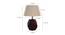 Alyssa Grey Cotton Shade Table Lamp With Brown Mango Wood Base (Brown & Grey) by Urban Ladder - Design 1 Dimension - 532135