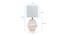 Rhys Grey Cotton Shade Table Lamp With Wooden White Mango Wood Base (Wooden White & Grey) by Urban Ladder - Design 1 Dimension - 532143