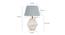 Lainey Grey Cotton Shade Table Lamp With Wooden White Mango Wood Base (Wooden White & Grey) by Urban Ladder - Design 1 Dimension - 532147