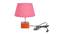 Weaver Pink Jute Shade Table Lamp With Brown Mango Wood Base (Wooden & Pink) by Urban Ladder - Front View Design 1 - 532156