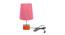 Yogi Pink Jute Shade Table Lamp With Brown Mango Wood Base (Wooden & Pink) by Urban Ladder - Front View Design 1 - 532158