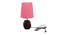 Charlotte Pink Jute Shade Table Lamp With Brown Mango Wood Base (Brown & Pink) by Urban Ladder - Front View Design 1 - 532165