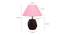 Olivia Pink Jute Shade Table Lamp With Brown Mango Wood Base (Brown & Pink) by Urban Ladder - Design 1 Dimension - 532214
