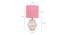 Delilah Pink Jute Shade Table Lamp With Wooden White Mango Wood Base (Wooden White & Pink) by Urban Ladder - Design 1 Dimension - 532222