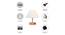 Geno Off White Cotton Shade Table Lamp With Brown Mango Wood Base (Wooden & Off White) by Urban Ladder - Cross View Design 1 - 532279