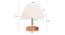 Geno Off White Cotton Shade Table Lamp With Brown Mango Wood Base (Wooden & Off White) by Urban Ladder - Design 1 Dimension - 532304