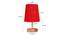 Carmello Red Jute Shade Table Lamp With Brown Mango Wood Base (Wooden & Red) by Urban Ladder - Design 1 Dimension - 532306