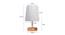 Gaeton White Cotton Shade Table Lamp With Brown Mango Wood Base (Wooden & White) by Urban Ladder - Design 1 Dimension - 532307