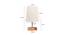 Karmello Off White Cotton Shade Table Lamp With Brown Mango Wood Base (Wooden & Off White) by Urban Ladder - Design 1 Dimension - 532310