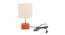 Dallon Off White Cotton Shade Table Lamp With Brown Mango Wood Base (Wooden & Off White) by Urban Ladder - Front View Design 1 - 532351