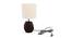 Aurora Off White Cotton Shade Table Lamp With Brown Mango Wood Base (Brown & Off White) by Urban Ladder - Front View Design 1 - 532371