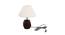 Millie Off White Cotton Shade Table Lamp With Brown Mango Wood Base (Brown & Off White) by Urban Ladder - Front View Design 1 - 532454