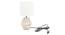 Isla White Cotton Shade Table Lamp With Wooden White Mango Wood Base (Wooden White & White) by Urban Ladder - Front View Design 1 - 532461