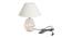 Noelle Off White Cotton Shade Table Lamp With Wooden White Mango Wood Base (Wooden White & Off White) by Urban Ladder - Front View Design 1 - 532471