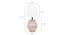 Isla White Cotton Shade Table Lamp With Wooden White Mango Wood Base (Wooden White & White) by Urban Ladder - Design 1 Dimension - 532511