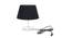 Otis Black Cotton Shade Table Lamp With Transparent Acrylic Base (Transparent & Black) by Urban Ladder - Front View Design 1 - 532559