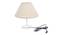 Laurel Beige Jute Shade Table Lamp With Transparent Acrylic Base (Transparent & Beige) by Urban Ladder - Front View Design 1 - 532560