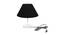 Luke Black Cotton Shade Table Lamp With Transparent Acrylic Base (Transparent & Black) by Urban Ladder - Front View Design 1 - 532564