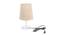 George Beige Jute Shade Table Lamp With Transparent Acrylic Base (Transparent & Beige) by Urban Ladder - Front View Design 1 - 532565