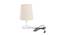 Odin Beige Linen Shade Table Lamp With Transparent Acrylic Base (Transparent & Beige) by Urban Ladder - Front View Design 1 - 532566