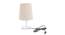 Vincent Beige Linen Shade Table Lamp With Transparent Acrylic Base (Transparent & Beige) by Urban Ladder - Front View Design 1 - 532567
