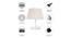 Platt Beige Linen Shade Table Lamp With Transparent Acrylic Base (Transparent & Beige) by Urban Ladder - Cross View Design 1 - 532582